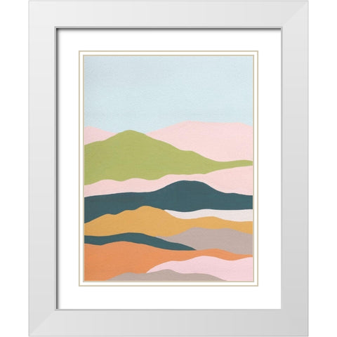 Cloud Layers I White Modern Wood Framed Art Print with Double Matting by Wang, Melissa