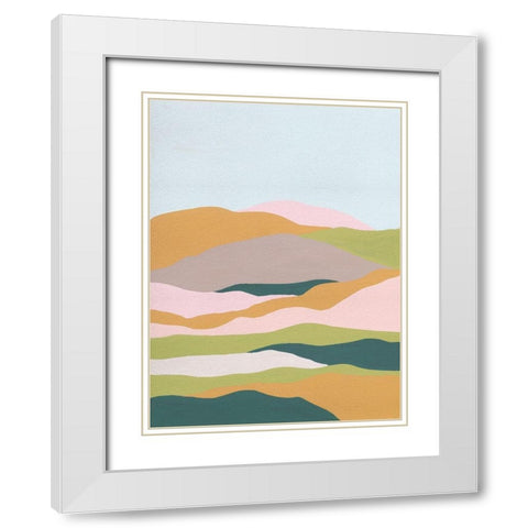 Cloud Layers II White Modern Wood Framed Art Print with Double Matting by Wang, Melissa