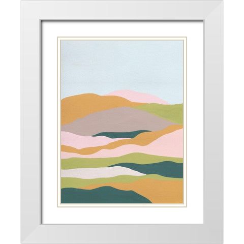 Cloud Layers II White Modern Wood Framed Art Print with Double Matting by Wang, Melissa