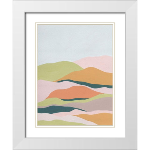 Cloud Layers III White Modern Wood Framed Art Print with Double Matting by Wang, Melissa