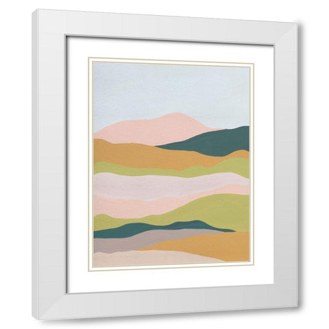 Cloud Layers IV White Modern Wood Framed Art Print with Double Matting by Wang, Melissa