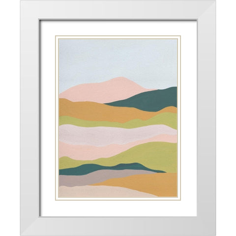 Cloud Layers IV White Modern Wood Framed Art Print with Double Matting by Wang, Melissa