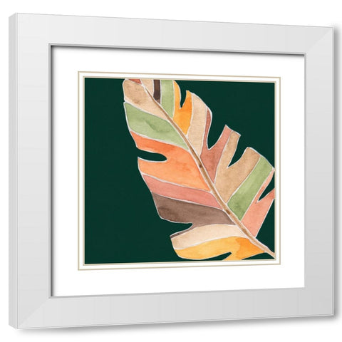 Palm Grove II White Modern Wood Framed Art Print with Double Matting by Wang, Melissa