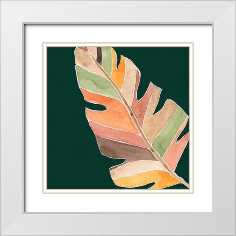 Palm Grove II White Modern Wood Framed Art Print with Double Matting by Wang, Melissa