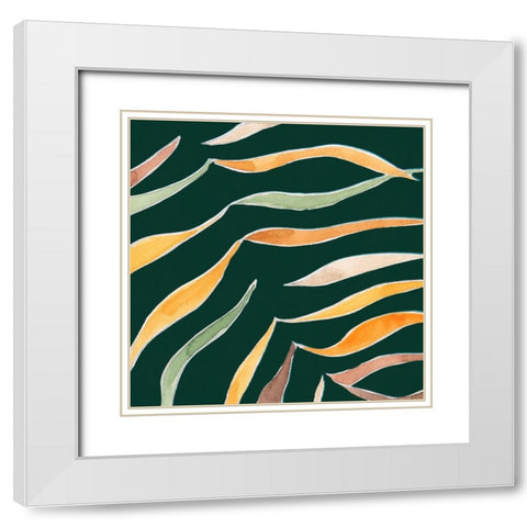 Palm Grove III White Modern Wood Framed Art Print with Double Matting by Wang, Melissa