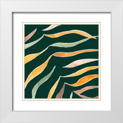 Palm Grove III White Modern Wood Framed Art Print with Double Matting by Wang, Melissa