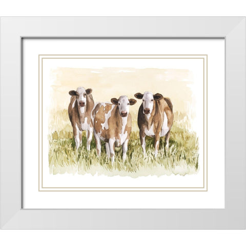Golden Graze I White Modern Wood Framed Art Print with Double Matting by Popp, Grace