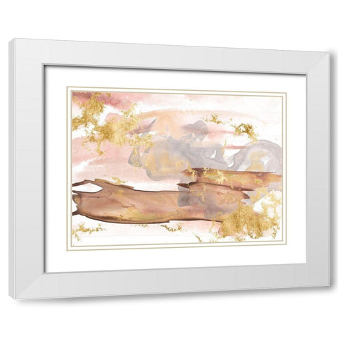 Shadows of Dawn I White Modern Wood Framed Art Print with Double Matting by Wang, Melissa