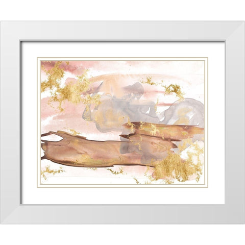 Shadows of Dawn I White Modern Wood Framed Art Print with Double Matting by Wang, Melissa