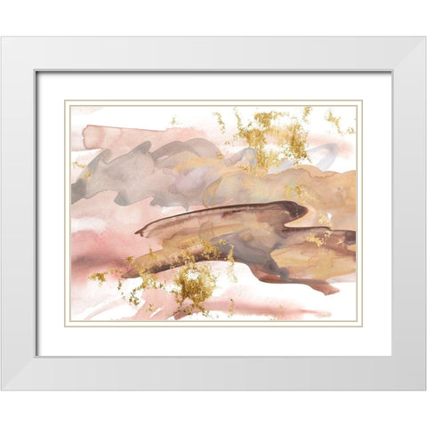 Shadows of Dawn II White Modern Wood Framed Art Print with Double Matting by Wang, Melissa