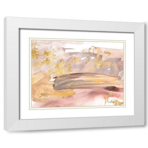 Shadows of Dawn III White Modern Wood Framed Art Print with Double Matting by Wang, Melissa