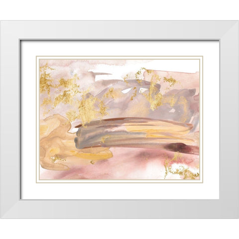 Shadows of Dawn III White Modern Wood Framed Art Print with Double Matting by Wang, Melissa