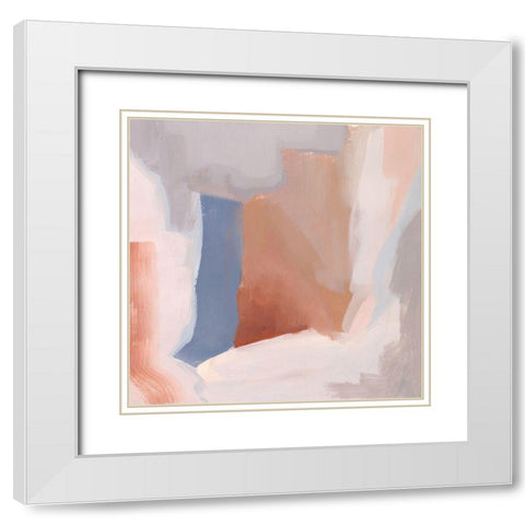 Clay Blush II White Modern Wood Framed Art Print with Double Matting by Popp, Grace