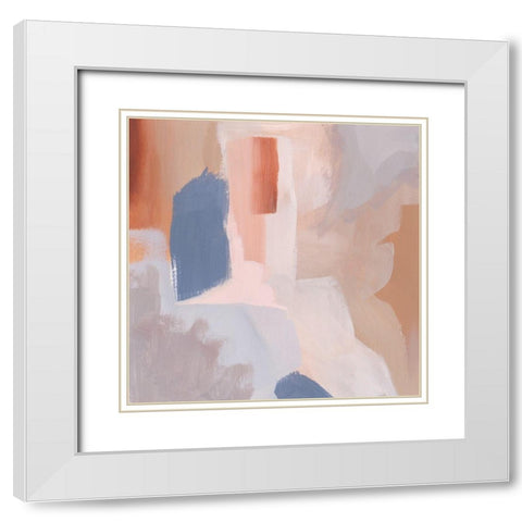 Clay Blush III White Modern Wood Framed Art Print with Double Matting by Popp, Grace