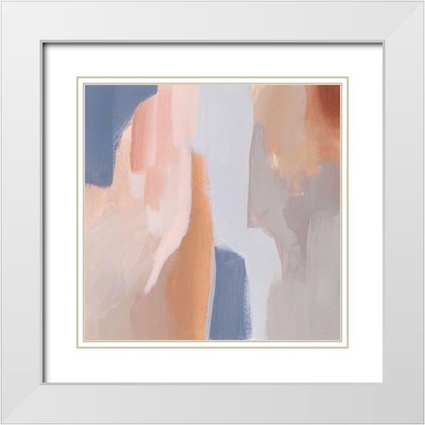 Clay Blush IV White Modern Wood Framed Art Print with Double Matting by Popp, Grace