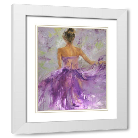Flowing Vision I White Modern Wood Framed Art Print with Double Matting by Joy, Julie