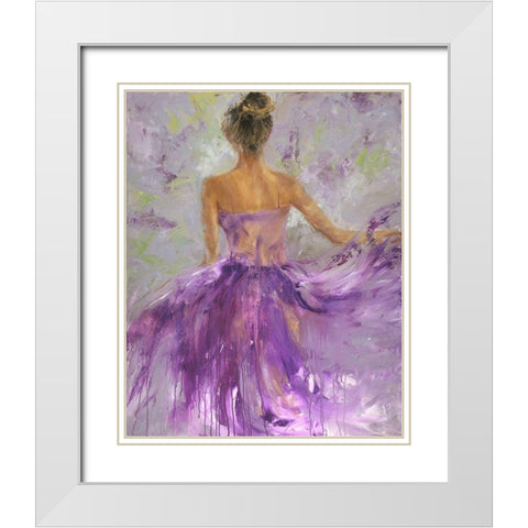 Flowing Vision I White Modern Wood Framed Art Print with Double Matting by Joy, Julie