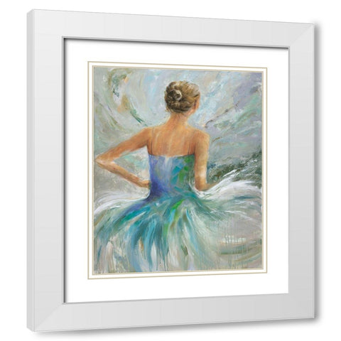 Flowing Vision II White Modern Wood Framed Art Print with Double Matting by Joy, Julie