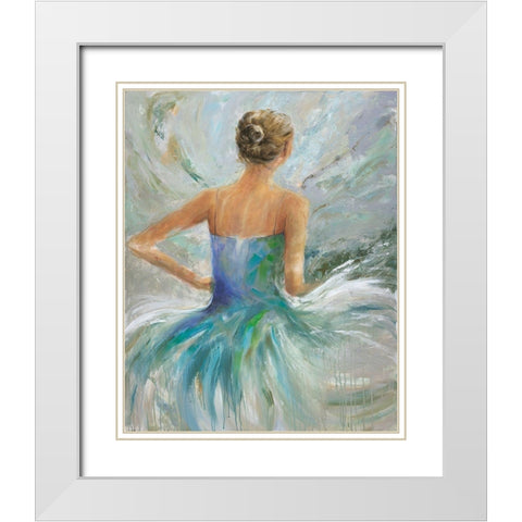 Flowing Vision II White Modern Wood Framed Art Print with Double Matting by Joy, Julie
