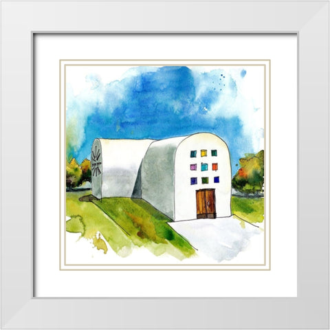 Urban Scape I White Modern Wood Framed Art Print with Double Matting by McCreery, Paul