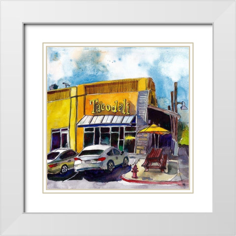Urban Scape IV White Modern Wood Framed Art Print with Double Matting by McCreery, Paul