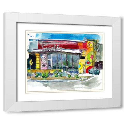 Urban Points of Interest II White Modern Wood Framed Art Print with Double Matting by McCreery, Paul