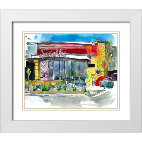 Urban Points of Interest II White Modern Wood Framed Art Print with Double Matting by McCreery, Paul