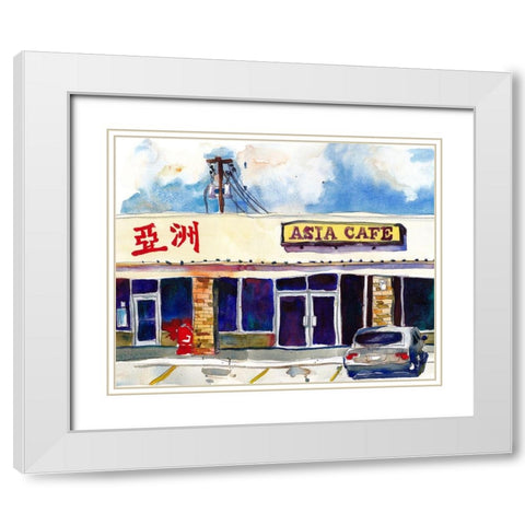 Urban Points of Interest III White Modern Wood Framed Art Print with Double Matting by McCreery, Paul