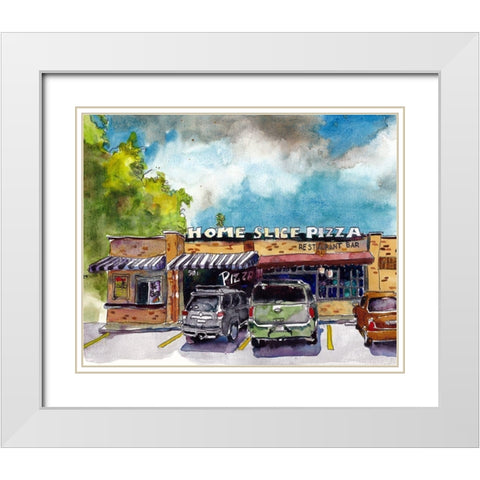 Urban Points of Interest IV White Modern Wood Framed Art Print with Double Matting by McCreery, Paul