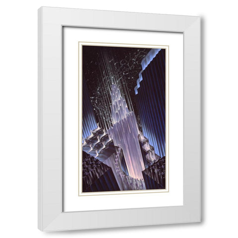 Evening Extravaganza White Modern Wood Framed Art Print with Double Matting by Hoppe, Robert