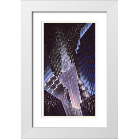 Evening Extravaganza White Modern Wood Framed Art Print with Double Matting by Hoppe, Robert