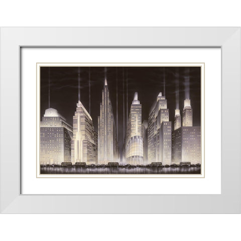 Boulevard White Modern Wood Framed Art Print with Double Matting by Hoppe, Robert