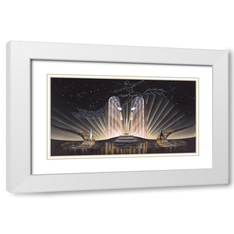 Enchanted Love White Modern Wood Framed Art Print with Double Matting by Hoppe, Robert