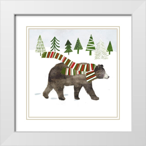 Woodland Christmas I White Modern Wood Framed Art Print with Double Matting by Borges, Victoria