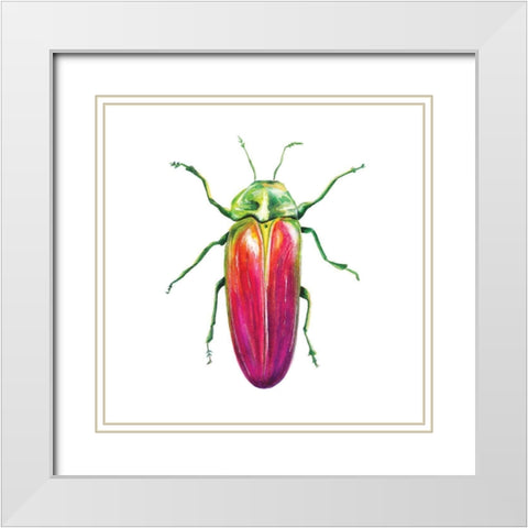 Buggin Out II White Modern Wood Framed Art Print with Double Matting by Hernandez, Larisa