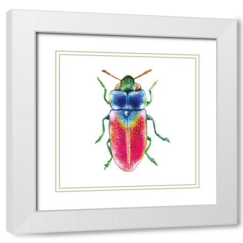Buggin Out III White Modern Wood Framed Art Print with Double Matting by Hernandez, Larisa