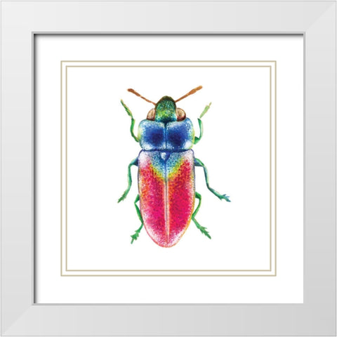 Buggin Out III White Modern Wood Framed Art Print with Double Matting by Hernandez, Larisa