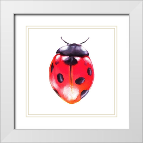 Buggin Out IV White Modern Wood Framed Art Print with Double Matting by Hernandez, Larisa