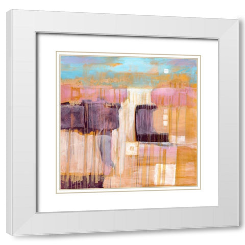 Terre Cotta Dunes I White Modern Wood Framed Art Print with Double Matting by Riger, Sue