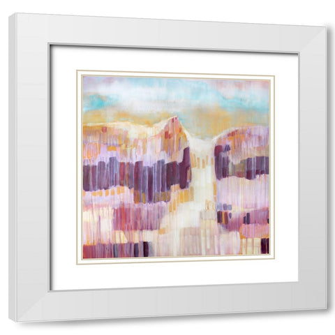 Terre Cotta Dunes II White Modern Wood Framed Art Print with Double Matting by Riger, Sue
