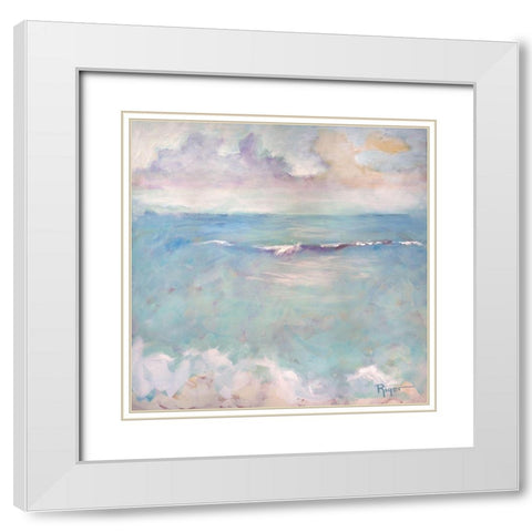 A Day at the Beach III White Modern Wood Framed Art Print with Double Matting by Riger, Sue