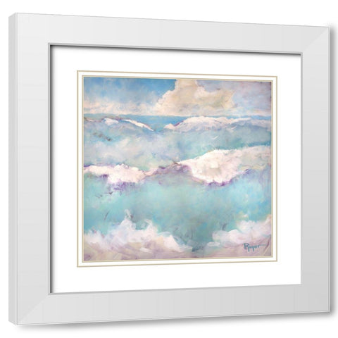 A Day at the Beach IV White Modern Wood Framed Art Print with Double Matting by Riger, Sue