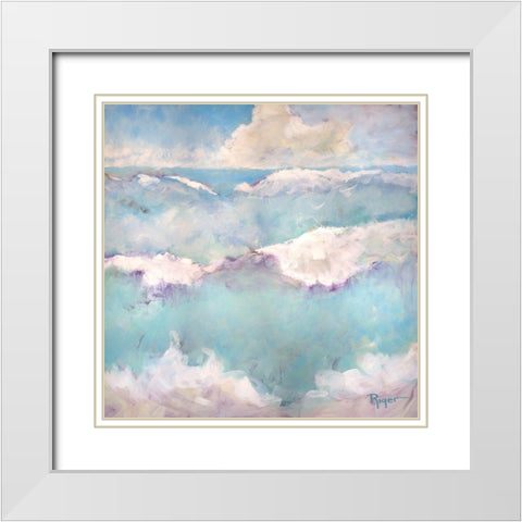 A Day at the Beach IV White Modern Wood Framed Art Print with Double Matting by Riger, Sue