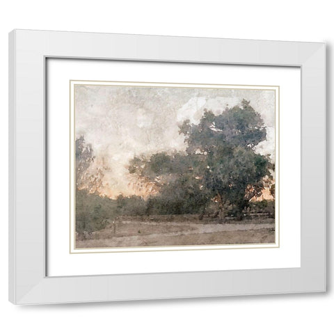 November Morning Mist I White Modern Wood Framed Art Print with Double Matting by Orlov, Irena
