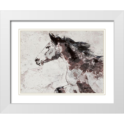 Winner Horse I White Modern Wood Framed Art Print with Double Matting by Orlov, Irena