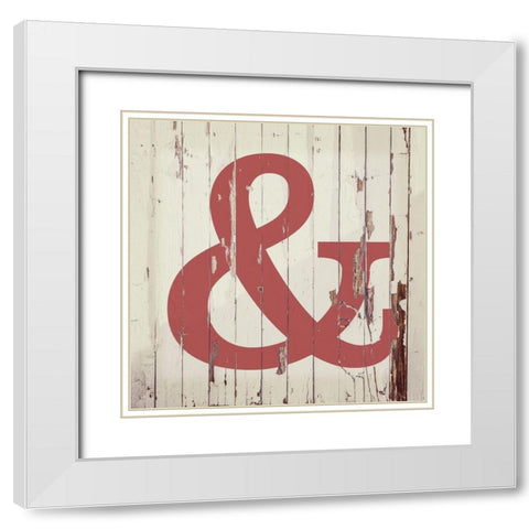 Found Symbols III White Modern Wood Framed Art Print with Double Matting by Brown, Thomas