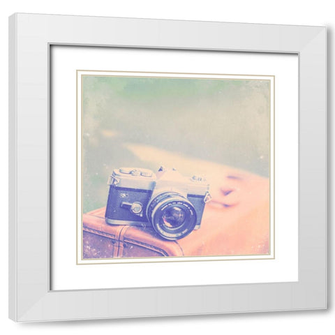Vintage Camera I White Modern Wood Framed Art Print with Double Matting by Brown, Thomas