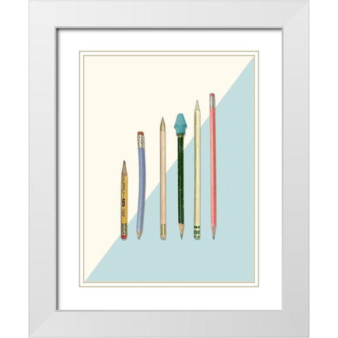 School Study I White Modern Wood Framed Art Print with Double Matting by Brown, Thomas