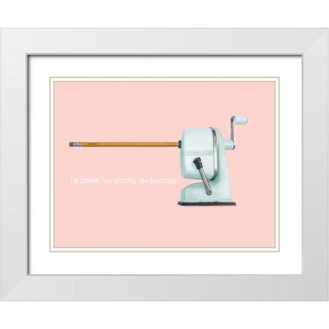 School Study VIII White Modern Wood Framed Art Print with Double Matting by Brown, Thomas