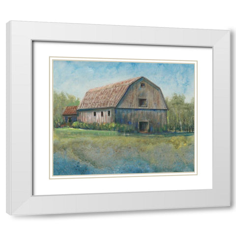 Country Life I White Modern Wood Framed Art Print with Double Matting by OToole, Tim